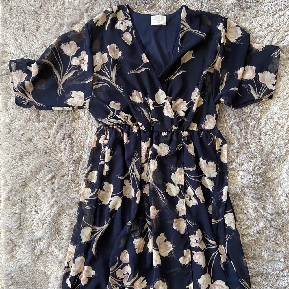 Sienna Sky Navy Floral Summer Dress